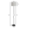 Forest White Jute Floor Lamp with Solid Wood