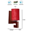 Devansh Solid Wood Electric Wall Light in Maroon Colour with Maroon Shade Count of 1 Light