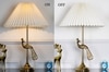 Torre Brass Finish Aluminium Table Lamp With White  Cotton Shade