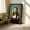 The Castle Decor Abstract Mona Lisa Wall Art Framed Painting 20x30 Inch