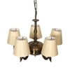 Devansh Gold Antique Wall Mounted Lamp With Off-White Cotton Shade
