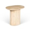 Linn Pearl Solid Wood Side Table in White Colour