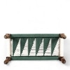 Oakville Sheesham Wood 2 Seater Maachi Bench In Green & White Rope Canning
