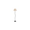 Otis Beige Natural Fiber Floor Lamp with Black Iron Base
