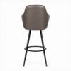 Doe Buck Luxury Faux Leather Counter Height Bar Stool in Grey Colour