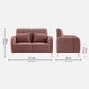 Monly Velvet 2 Seater Sofa Peach Color