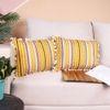 Acrylic Striped Cushion Cover with Lace Set of 2 (12 X 18 Inches)