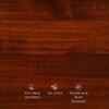 Turner Solid Wood Queen  Size Bed Without Storage (Dark Oak Finish)