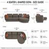 Aria 4 Seater L Shaped Corner Sofa Right Facing Chaise Desert Sage