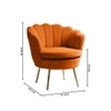 Melta Solid Wood Accent Chair in Orange Colour