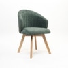 Tezzo Fabric Dining Chair in Green Colour