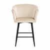 Doe Buck Velvet Counter Height Bar Stool in Beige Colour