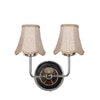 Devansh Dual Steel Metal  Wallmounted Lamp With Beige Jute  Shade