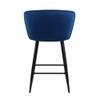 Doe Buck Velvet Counter Height Bar Stool in Blue Colour