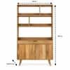 Atlantis Solid Wood Bookshelf in Mango Natural