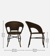 Ballarat  Wicker Table And Chair Set In  Brown Dual Tone Finish