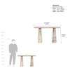 Hump Marble Console Table in White Colour