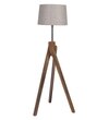 Crisscross Floor Lamp with Natural Wood Shade