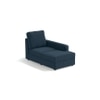 Apollo Compact Sofa (Colour : Indigo Blue, Cushion : Hard, Back Type : High Back, Seating Capacity : Right Aligned 2 Seater + Right Aligned Chaise + Ottoman)