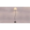 Ivy White Natural Fiber Floor Lamp with Black Iron Base