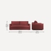 Flycon 3 Seater Pull Out Sofa cum Bed  in Pink Colour