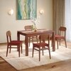 Atlas Crest Solid Wood 4 Seater Dining Table With Set of 2 Lunar Dining Chair