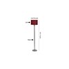 Daveigh Maroon Cotton Shade Floor Lamp