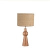 Devansh Beige Jute Table Lamp With  Wood Natural Base (7X18.25 Inches)-9