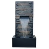 4Ft Tall Cascading Stone Wall Decoration With Led Lights Fountain