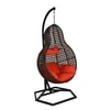 Jungfrau Wicker Swing In Brown And Black Color