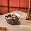Ireka Home Celest Mango Wood Serving Bowl with Enamel