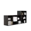 Hexa Engineered Wood Bookshelf Multipurpose Storage Rack in Flower Wenge Colour