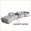Auracurve Wood 5 Seater With Upholstery Non Storage Sofa In Grey Colour