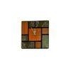 Brown & Black Colour Wooden Square Wall Clock with Handpainted Mandala Art without Glass and Numbers