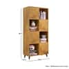 Hexa Engineered Wood Bookshelf Multipurpose Storage Rack in Giant Wood and Frosty White
