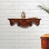 Edna Natural Brown Solid Wood Wal Shelf