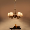 Devansh Dual Steel Metal  Wallmounted Lamp With Cotton Off-White Shade