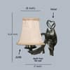Devansh Metal Electric Wall Light in Gold Colour with Grey Shade Count of 1 Light