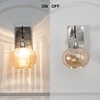 Ambre Single Light Wall Light In Amber & Chrome Finish