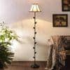 Kiley Multicolour Fabric Floor Lamp with Black Iron Base