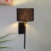 Devansh Metal Electric Wall Light in Black Colour with Black Shade Count of 1 Light