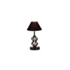 Amari Black cotton Table lamp with Iron Base