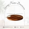 Inseparables Teak Wood Serving Platter Gold