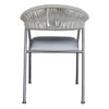 Costa Outdoor Table Set with 1 Table and 2 Chairs in Gun Metal Grey