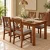 Globally Indian Ankura Solid Sheesham Wood 4 Seater Dining Table Set 4 Chairs Grey