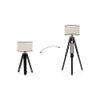Hubble Tripod Floor Lamp Colour Cotton White Drum Shade