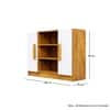 Hexa Engineered Wood Bookshelf in Giant Wood and Frosty White Colour