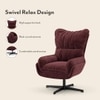 Marson Swivel Lounge Chair in Berry Red Colour