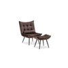 Elroy Accent Chair With Ottoman Brown