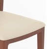 Clarke Solid Wood Dining Chair in Honey Finish & Ivory Colour - Set of 2